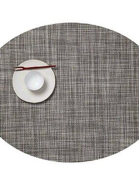 Mini Basketweave Oval Placemat - Gravel